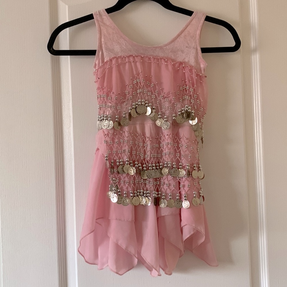 Girls pink beaded costume size 2-3